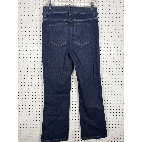 Spanx crop kick flare Raw indigo jeans size M - Picture 2 of 8